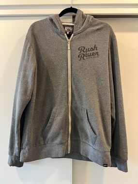 Rush River Hooded Zip-Up Sweater - Gray